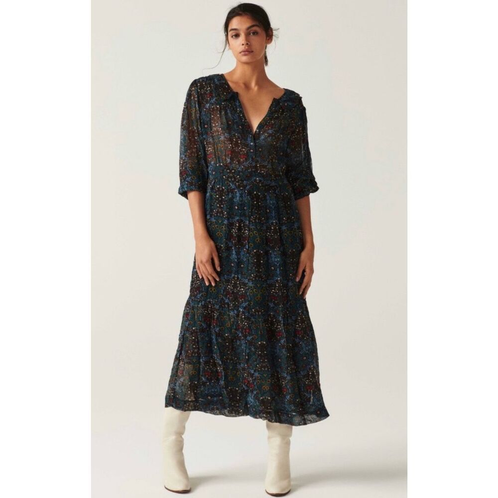 NWOT Ba&Sh phoenix midi dress, $331 Sz 2 - Picture 2 of 13